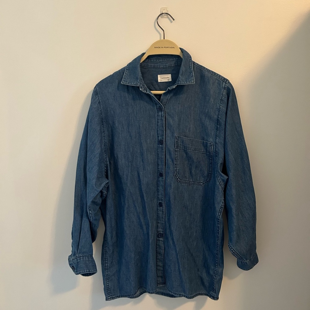 Denim Button-Up Shirt